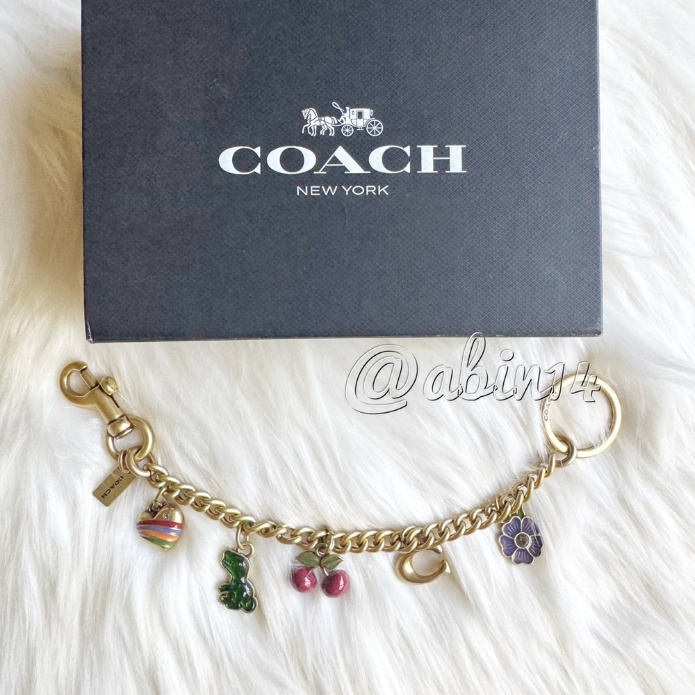 Coach Motif Brass Bag Charm